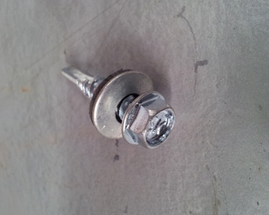 Hexagon head drilling screw no 12x1" w/washer galv